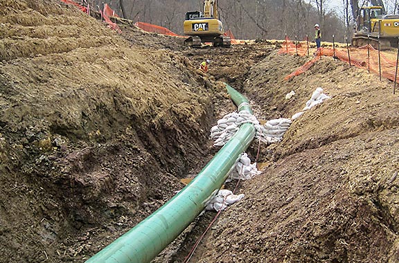 Gas Pipeline, West Virginia, USA.