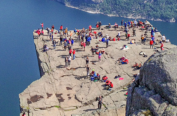 Photo of Preikestolen, aka Pulpit Rock.